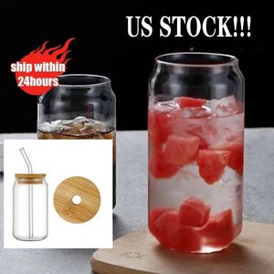 US Stock Creative Can Form Sublimation Glass Mugs Tea Juice Milk Coffee Wine Drink Cup High Borosilicate Tumblers Drinkware Hållbart