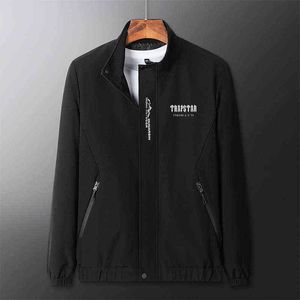 Trapstar 야외 등산 고품질 남성 폭풍우 수트 지퍼 후드 재킷 인쇄 레인 방지 재킷 스포츠 Jacke Y220803