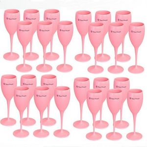 Acrilico Veuve Pink Orange Champagne Flauti Glasshi da vino all'ingrosso Acrilico