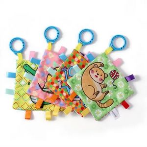 Baby Pacify Bibs & Burp Cloths Variety of Cartoon Animal Patterns Embroidery Handkerchief Soothing Saliva Towel C0513