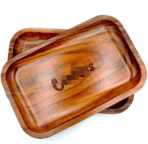 27,7 * 16.7cm bandejas Set Walnut Bandeja de rolamento Acessórios para fumar para Smoke Shop