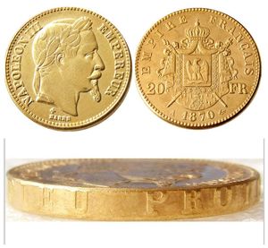 France 20 France 1870A/B Cópia banhada a ouro decorativa Moeda metálica morre Preço de fábrica de fabricação
