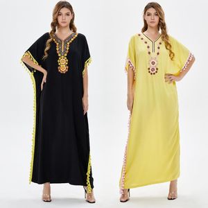 Ethnic Clothing Ramadan Turkey Muslim Dress Women Embroidery Abaya Moroccan Kaftan Islamic Djellaba Dubai Jilbab Party Vestidos Abayas