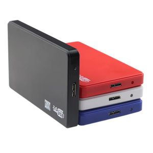 Plastnav Portable 2.5 -tums hårddisk Körning SATA USB 3.0 5Gbps SSD -fodral för bärbar dator/PC Extern HDD -kapslingar Höghastighet Mini 100 st