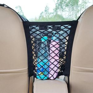 Car Organizer Universal Elastic Mesh Net Bag Seat Back Storage Holder Styling For Mini Cooper One S JCW Accessories