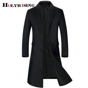Holyrising Men Long Wool Coat There Hrchen Men Grant Coat Men Men's Cashmere Coat Woolen Woolen Overcoat Long Parka 19036-5 201127