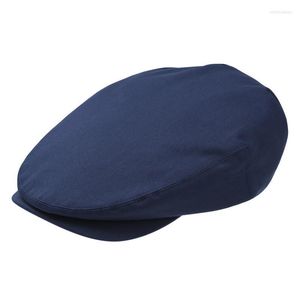 Berets Flat Caps Men Ivy Cap 100% Cotton Season Cabbies Hat Driving Hats Sboy High Quality Summer Trucker CapBerets Elob22