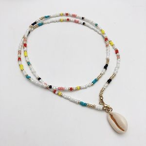 Colares de pingentes 2022 Colar de verão Africano Minchas longas podem ser acessórios de jóias de concha de pulseira para mulheres
