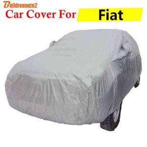 Buildreamen2 Outdoor Car Cover Anti-UV Sun Shield Rain Snow Scratch Protector Auto Cover For Fiat Siena 600 500 Linea Uno Punto H220425