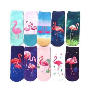 Meias de impressão colorida infantil Spring Spring New Flamingo Mereias Socks Multi-Color GC1164