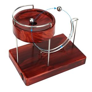 3 Estilo Charged Perpetual Marble Machine Kinetic Art Motion Modern Wood Ornament Infinite Jumping Table Toy Home Decor 220711