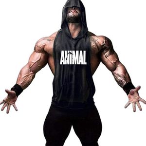 Herren Tank Tops Tier Bodybuilding Stringer Männer Turnhallen Shirt Fitness Top Kleidung Baumwolle Weste HoodiesHerren