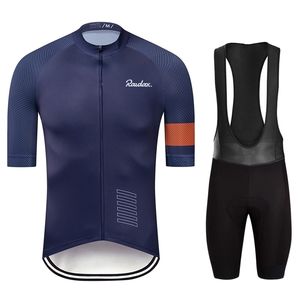 Raudax Cycling Set Man Cycling Jersey短袖自転車サイクリング服キットMTBバイクウェアトライアスロンMaillot Ciclismo 220601