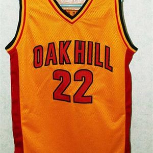 XFLSP # 22 Carmelo Anthony Oak Hill High School Basketball Jersey Blå Anpassad Alla Storlek Throwback Stitched Jerseys