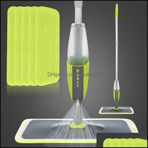 Mop Water Spray Lazy Flat S Handle House Cleaning Tools For Wash Floor Cleaner With Replacement Reusable Microfiber Pads 220226 Drop Deliver