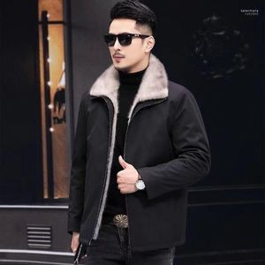 Men's Down & Parkas Thicken Winter Coat Thick Jacket Men Outwear Turndown Collar Male Faux Fur Lined Snow Casaco Feminino Y120 Kare22