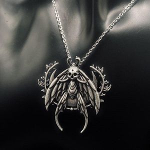 Подвесные ожерелья готические мотыльки Смерть Глава Ястребы насеком
