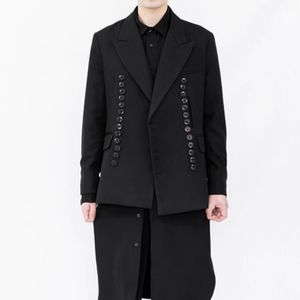 Мужские куртки весенняя и осенняя мужская модная личность пользовательский крупный размер свободный двухбортный мультинологичный повседневной простые пальто S-6xlm