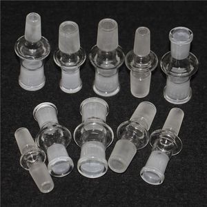 Hookah-glasadapter 14-14mm hane 18-18mm män 14-18mm kvinnlig glasbongadapter för oljeriggvattenledningar