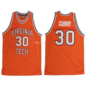 Nikivip #30 Dell Curry Virginia Tech Hokies College Retro Classic Basketball Jersey Herr Sömda anpassade nummer och namntröjor