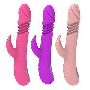 Massageador de brinquedos sexuais, brinquedos de corpo inteiro, empurrando a sucção vibração de coelho vibrador vibrador vibrador para mulheres