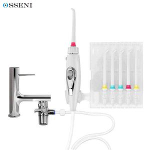 Dental SPA Faucet Tap Oral Irrigator Water Flosser Toothbrush Irrigation Teeth Cleaning Switch Jet Family Floss 220510