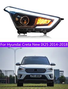 車用のヘッドランプヒュンダイクレタ20 14-20 18新しいIX25ヘッドライトフォグライトデイランニングライトDRL H7 LED BIキセノンバルブカーアクセサリー