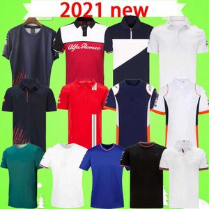 S-5XL F1 Formel One Racing Suit Wear Short-Sleeved T-shirts Team Suit 2021 F1 Shirts Sports Leisure Round Neck Quick-Torking T-shirts Top
