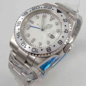 lussuoso movimento orologio yachtmaster orologi meccanici Gmt 43mm automatico da uomo quadrante bianco vetro zaffiro bracciale Oyster automatico