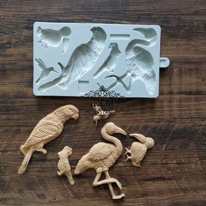 Baking Moulds Tropical Birds Mould Flamingo Chocolate Cake Decorating ToolBaking