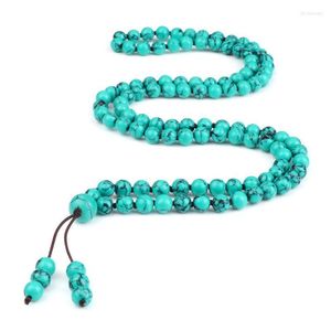 Beaded Strands Women 108 Mala Natural Stone Green Onyx Bönarmband Halsband Reiki Healing Energy Armband Charm Yoga smycken Lars22