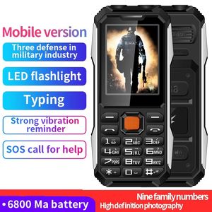 Unlocked Rugged Mobile Phone Outdoor Loud Sound Flashlight Torch Dual Sim Card Large Battery Long Standby Bluetooth Speed Dial Outdoor Cellphone For Old Man