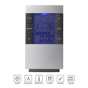 Elektronisches Innenhygrometer, LCD-Heimthermometer, Temperaturinstrumente, Wecker, Wetterstation