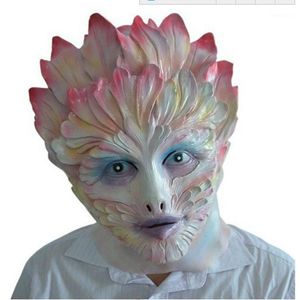 Flower Elf LaTex Mask Full Face Halloween Sexy Women Gumowe maski maskarady Cosplay Fancyparty Costume Props Dorosły Rozmiar