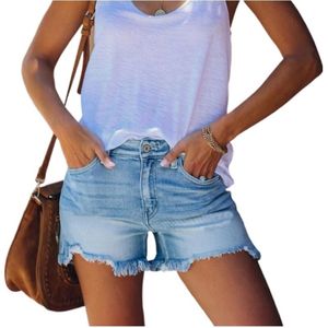 Frauen Shorts Zerrissene Denim Frau Mode Quaste Enge Sexy Gewaschen Kausalen Weiblichen Sommer Loch Einfarbig W220418