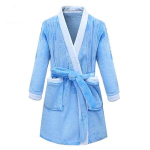 Children Bathrobes for Boys Sleepwear Flannel Baby Robes Pajamas for Girls Clothes Teens Pijamas Kids Sleepwear Robe Home Wear LJ201216