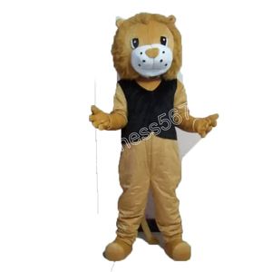 Trajes de mascote de leão de Halloween trajes de caráter de alta qualidade traje de caráter de halloween tamanho adultos festas de festival ao ar livre festival
