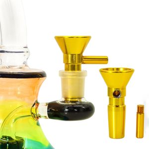 14 mm männlicher, unzerbrechlicher Metall-Tabak-Raucherkopf, Shisha-Zubehör für Glas-Wasserbongs, Bubbler-Rohr