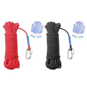 Pedais de bicicleta de pesca corda de ímã de 20 metros pesados ​​com trava segura All Nylon Nylon High Strengte Cord - 65 pés de diâmetro 6 mmbike