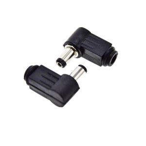 Другие аксессуары освещения 10 шт. Черный 2,1 мм x 5,5 мм 2,5 мм DC Power Male Gul Adapter 90 градусов Малеотер