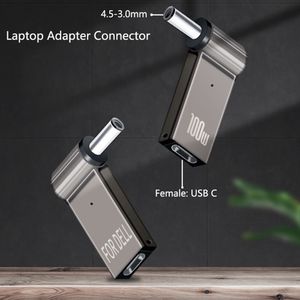Laptop Power Adapter Connector Dc Plug USB Type C Female to DC Male Jack Plug Converter for Hp Dell Asus Acer Lenovo Notebook