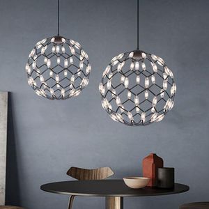 Pendant Lamps Luxury Modern Chandelier LED Circle Ring Light For Living Room IronLustre Lighting White Black 220vPendant