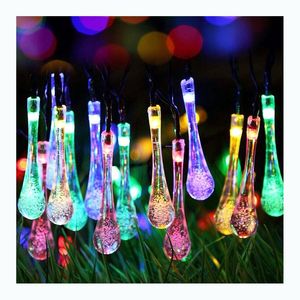Strings Raindrop Solar Lamp String Lights Outdoor Impermeabile Christmas Garden Light Wedding DecorationLED LED