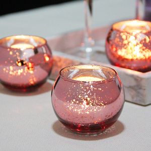 Mercury Glass Candle Holders Votive Tealight Candlestick Wedding Centerpieces Parties Home Decoration Gift