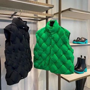 2024 Nuovo Designer Alla Moda Coppia Canotta Autunno/Inverno Nuovo Allentato Verde Giù Canotta da Donna Addensato e Caldo Giacca Senza Maniche