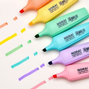 6PCSSet Macaroon Kolor Włosy Fluorescencyjne Zestaw Pióro Pen PET Zestaw mini kolorowy cukierki Planner Pens