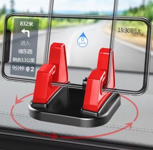 Customized logo Universal Car Mount Holder desktop Mini instrument console center mobile phone 360 degree rotatable for iphone 13 12 mini pro max cellphone with box