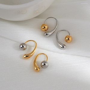 Dangle Chandelier Greatera Design Metal Curved Waterdrop Earrings For Women Gold Color Copper Alloy Ball Drop Party Jewelry Dangle