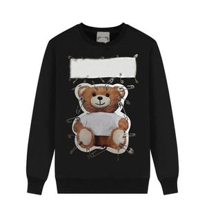 Kadınların Sweatshirts Büyük boy gevşek jumperlar Mektuplar Ömerde Uzun Kollu Ayı Üstleri Gömlekler Bahar Kış Kazak Sweater Şapkası yok