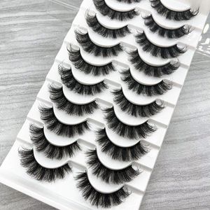 New Lashes DD Curl Volume Thick Russian Strip Faux Eyelashes Fluffy Soft Natural long Reusable False Lashes extension